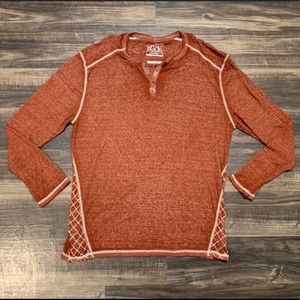 Buckle Black Burnt Orange Long Sleeve Tee Mens XXL